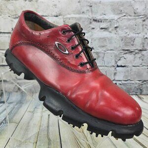 Oakley Tuxedo Leather Golf Shoes Oxfords Men's Size 10 W Wide Width Italian Made